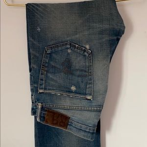 RRL men’s distressed jeans